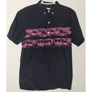 Chubbies Henley Button Down Short Sleeve Shirt Men's Size Medium Hawaiian
